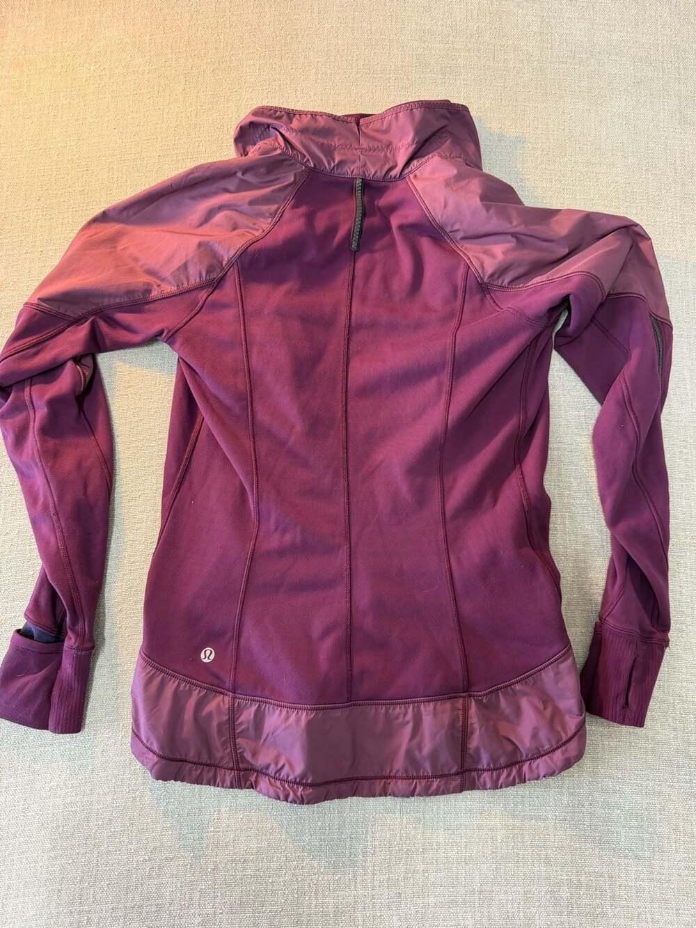 Lululemon Can't Stop Jacket in Mini Hyper Stripe Plum - Picture 5 of 8